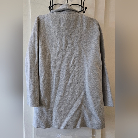 MAGASCHONI Wool Blend Open Front Sweater Blazer Cardigan Heather Gray - Picture 6 of 6